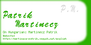 patrik martinecz business card